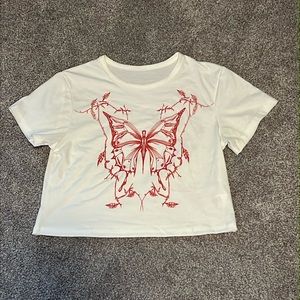 Crop top Butterfly tee